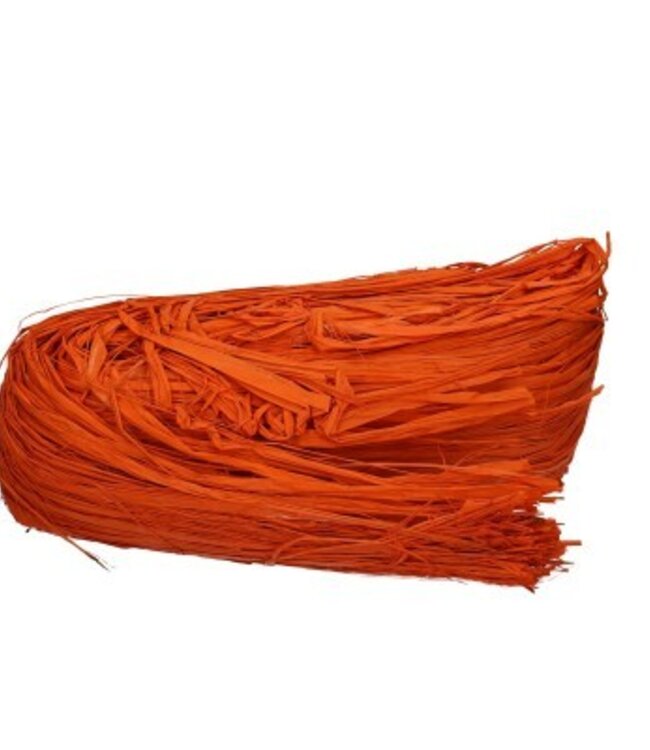 Oranje decoratie Raffia 250 gram | Per stuk te bestellen