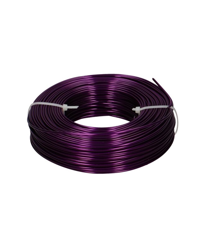 Fil violet Aluminium 2mm | Longueur 60 mètres 500g | Peut être commandé par pièce