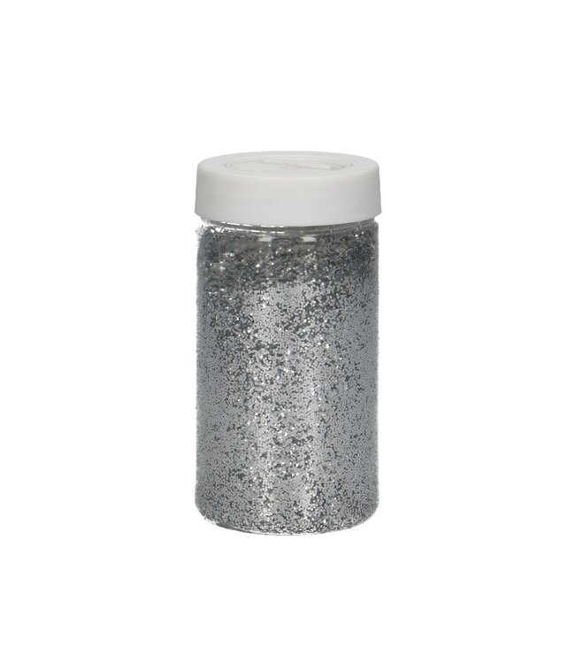 Zilverkleurige decoratie Glitter 150ml/92g | Per stuk te bestellen