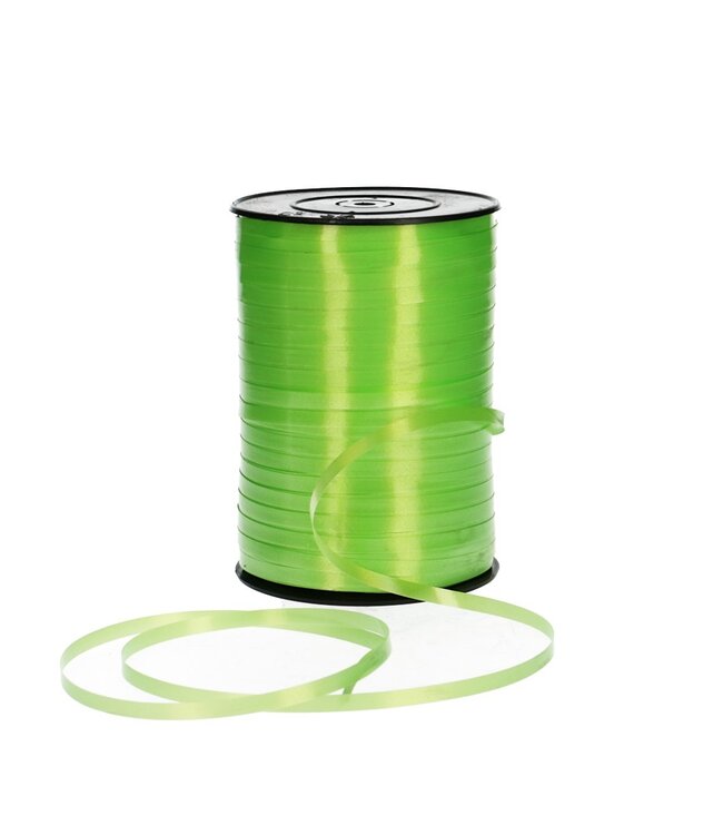 Ruban de curling vert lime 5mm | Longueur 500 mètres | Peut être commandé par pièce