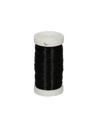 Black wire Metallic wire 0.3mm 100 grams (x1)