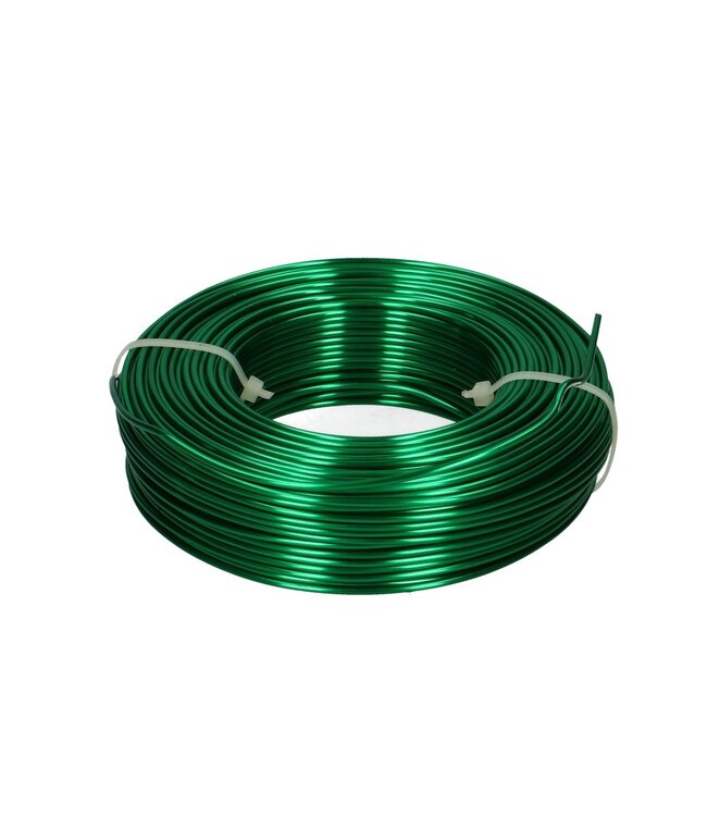 Fil vert Aluminium 2mm | Longueur 60 mètres 500g | Peut être commandé par pièce