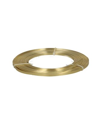 Gold-colored wire Aluminum flat 5mm | Length 10 meters (x1)