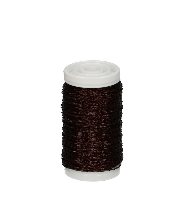 Dark brown wire Bouillon wire 0.3mm 100 grams | Can be ordered per piece