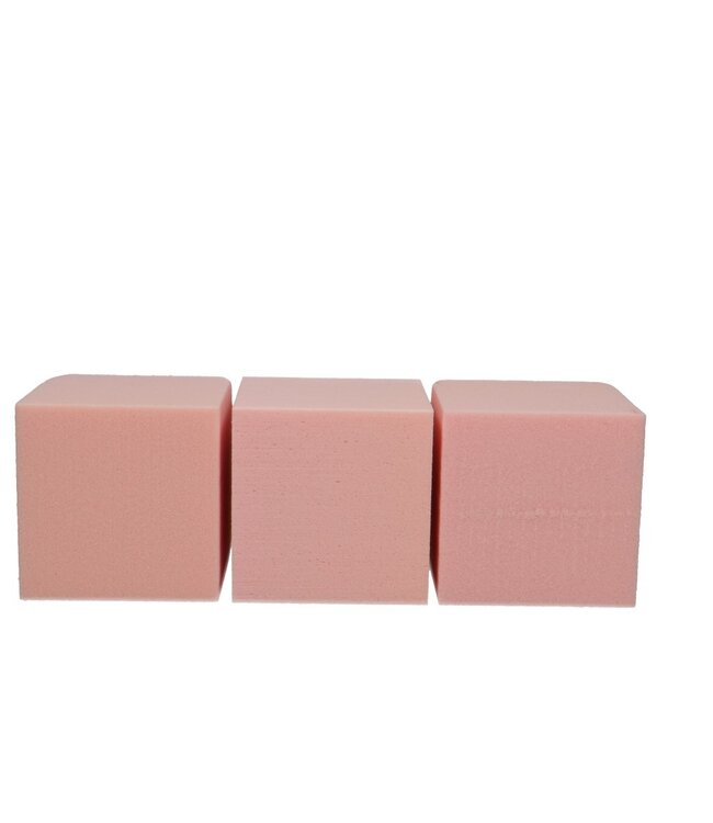 Cube de couleur Oasis rose clair 10*10 centimètres | Par 3 pièces