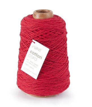 Red thread Cotton Cord 2mm | Length 500 meters (x1)