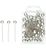 Silver-colored pins Pearl d10*60mm (x50)