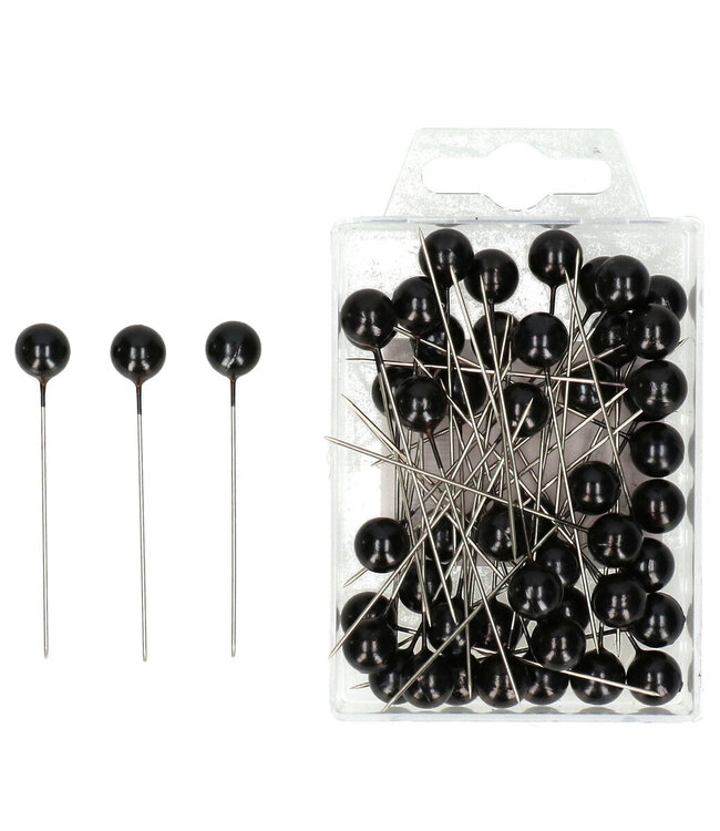 Black pins Pearl d10*60mm | Per 50 pieces