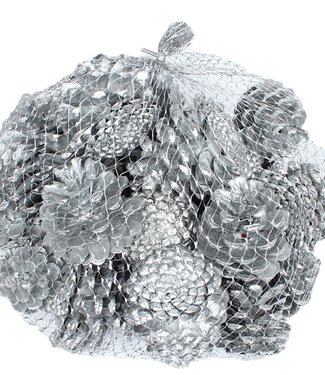 Pine cones | per 500 g packed | silver (x4)