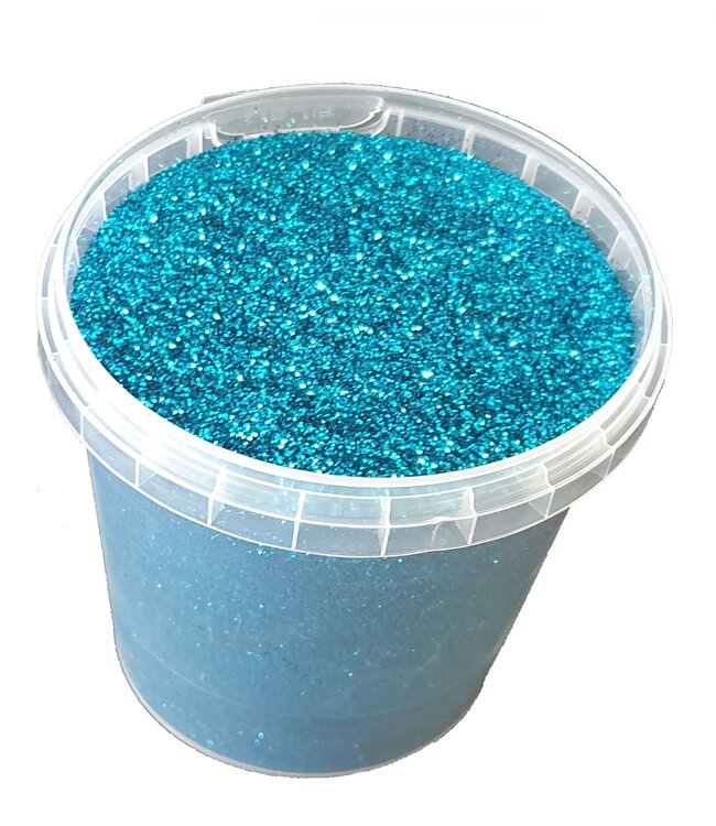 Fijne laser blauwe glitters | 400 gram in emmer | Maat: 1/64 - 0,6 mm - 15 Hex