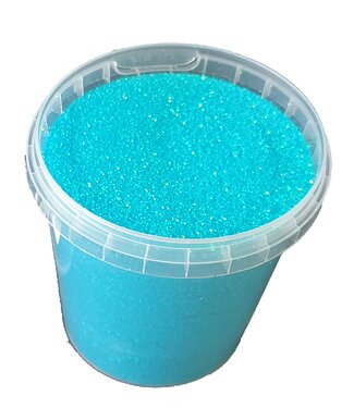 Zeeblauwe regenboog glitters, per 400 gram