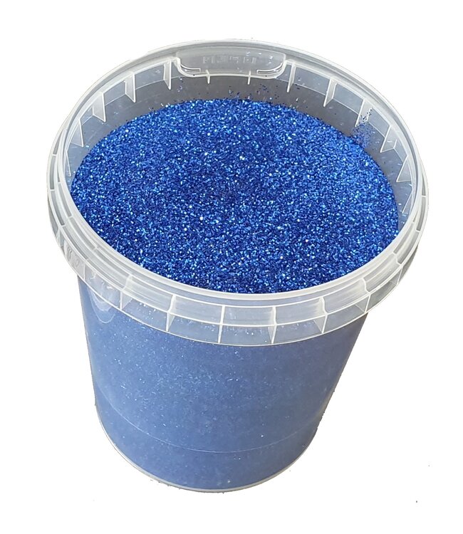 Fijne marineblauwe glitters | 400 gram in emmer | Maat: 1/64 - 0,6 mm - 15 Hex