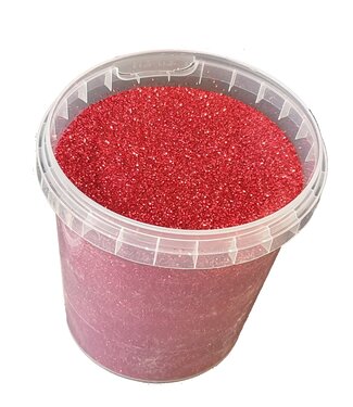 Rode glitters, per 400 gram