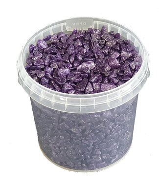 Decorative stones | 1 litre bucket | Purple (x6)