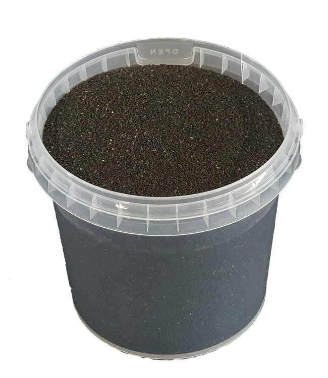 Bucket quartz sand | packed per litre | Colour: Black (x6)