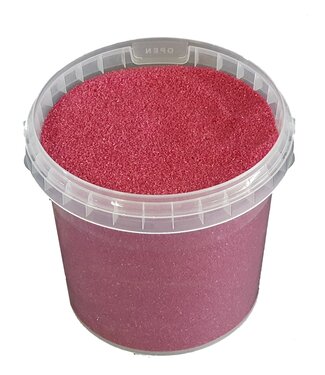 Bucket of quartz sand | packed per litre | cerise (x6)