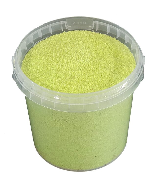 Seau de sable de quartz | emballé par litre | Couleur : vert clair (x6)