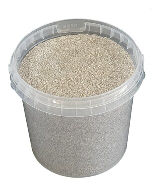 Bucket quartz sand | packed per litre | light grey (x6)