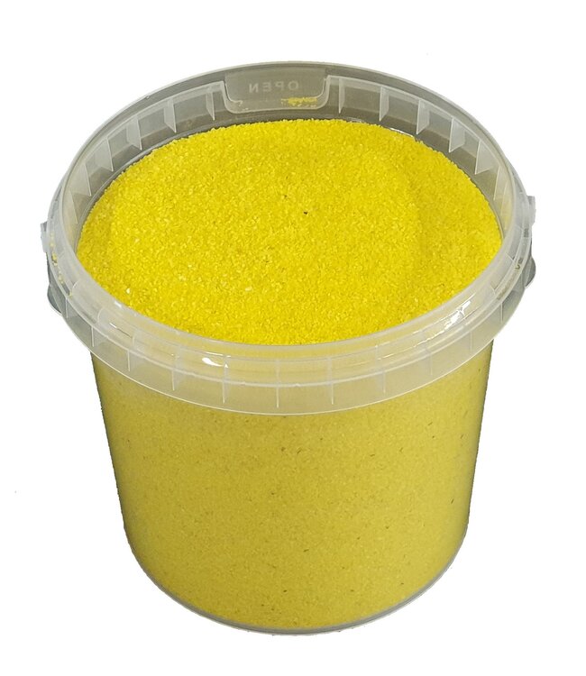 Seau de sable de quartz | emballé par litre | Couleur : jaune (x6)