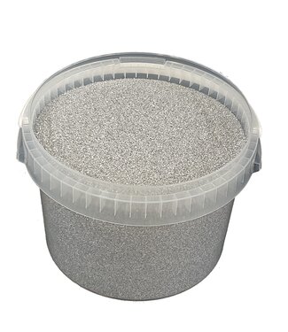 Seau de sable de quartz | par 3 litres emballés | argent (x1)