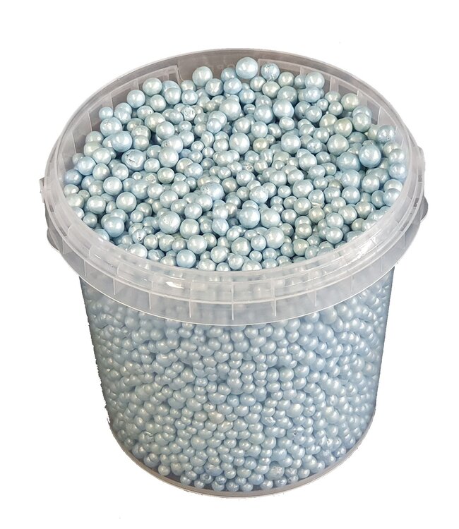 Perles de terre cuite | Seau 1 litre | Couleur : bleu clair (x6)