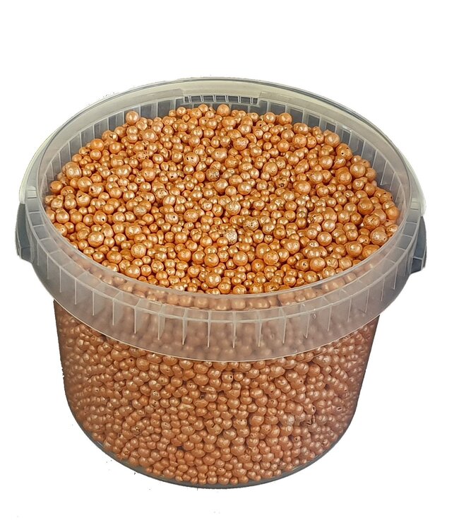 Terracotta pearls | bucket 3 litres | Colour: orange (x1)