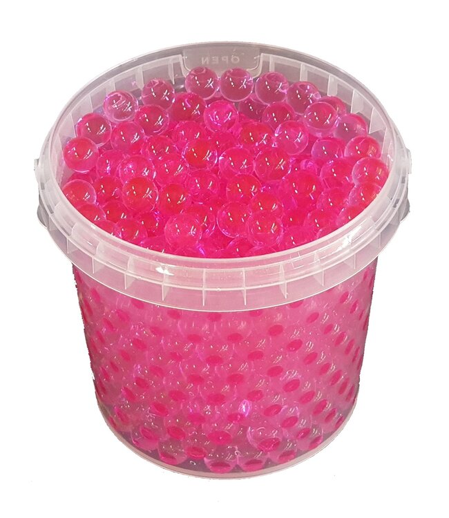 Perles de gel | Seau de 1 litre | Couleur : rose (x6)