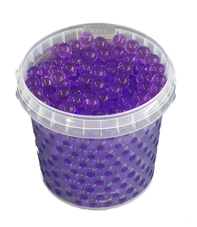 Perles de gel | Seau de 1 litre | Couleur : violet (x6)