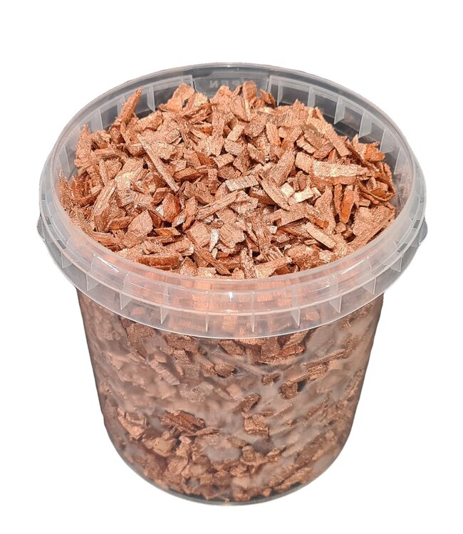 Decorative wood chips | 1 litre bucket | Colour: Copper-coloured (x6)