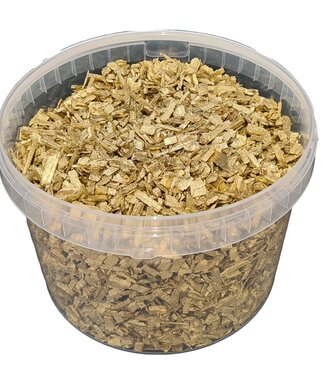Decorative wood chips | 10 litre bucket | Gold (x1)
