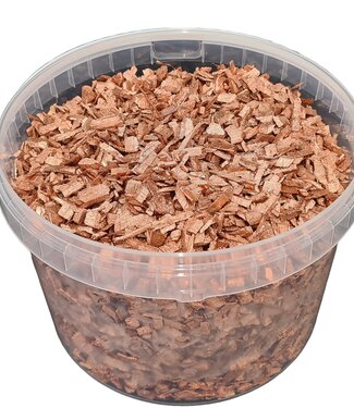Decorative wood chips | 3 litre bucket | Copper-coloured (x1)
