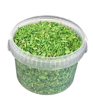 MyFlowers Copeaux de bois décoratifs | seau de 3 litres | vert clair (x1)