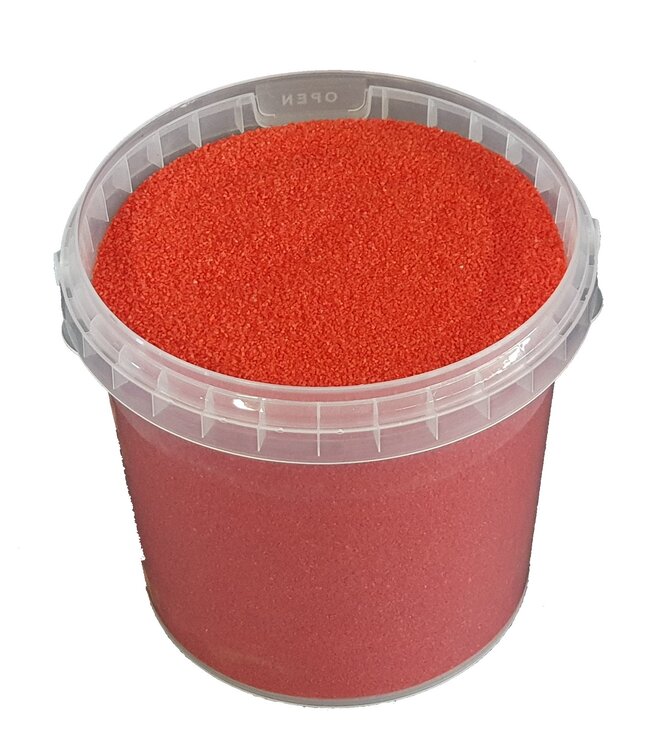 Bucket quartz sand | packed per litre | Colour: red (x6)