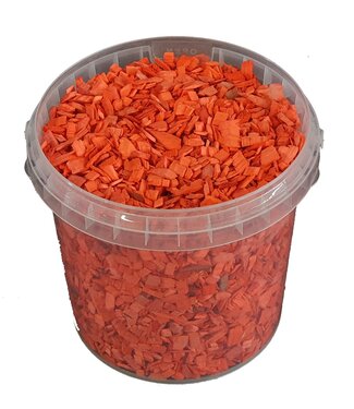 MyFlowers Decorative wood chips | 1 litre bucket | red (x6)