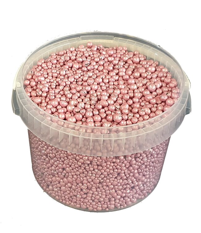 Terrakotta-Perlen | Eimer 3 Liter | Farbe: Rosa (x1)
