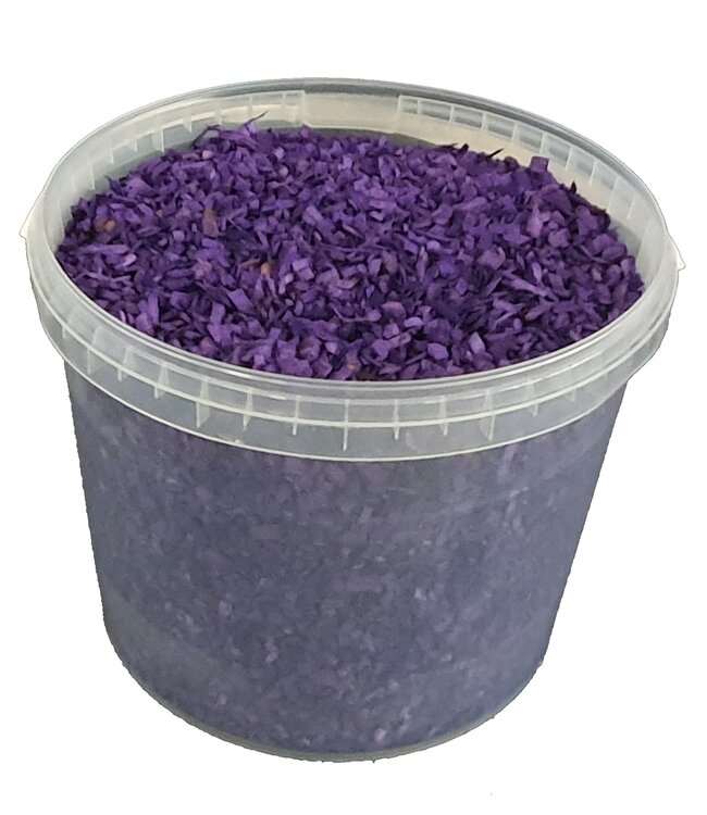 Copeaux de bois décoratifs | Seau de 10 litres | Couleur : violet (x1)