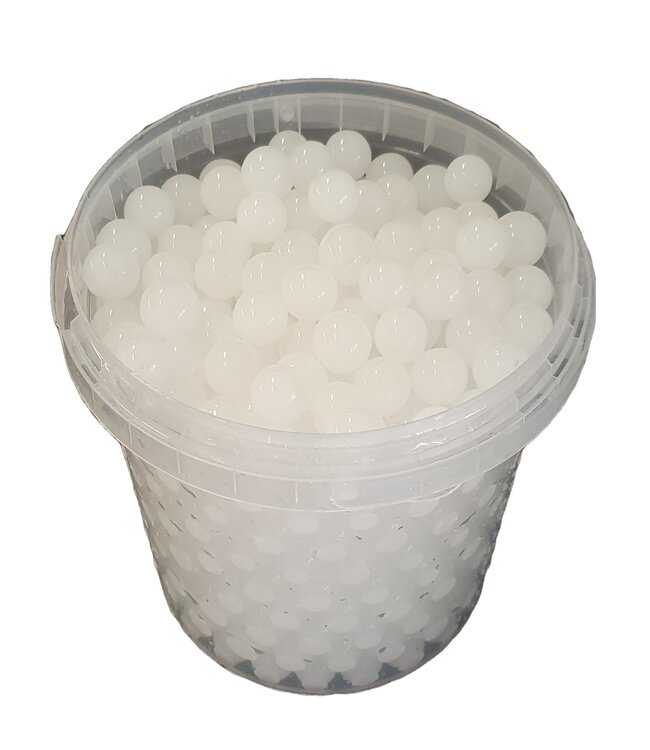 Perles de gel | Seau de 1 litre | Couleur : blanc (x6)