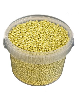 Terracotta pearls | bucket 3 litres | yellow (x1)