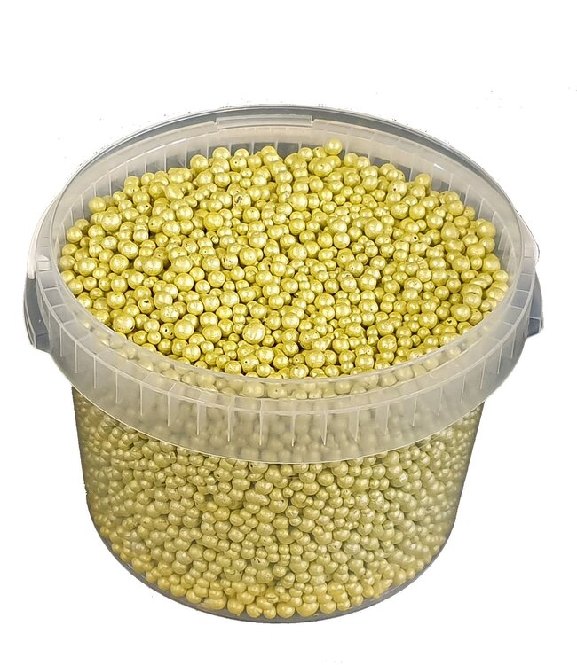Terracotta pearls | bucket 3 litres | Colour: yellow (x1)