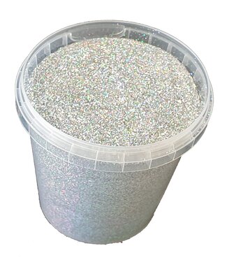 Glitters 400gr in bucket Laser silver ( x 1 )