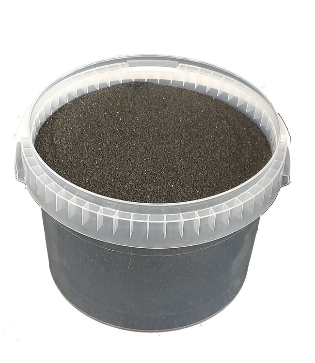 Bucket quartz sand | per 3 litres packed | Colour: Black (x1)