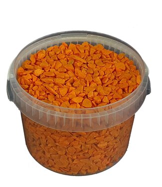 Decorative stones | 3 litre bucket | orange (x1)