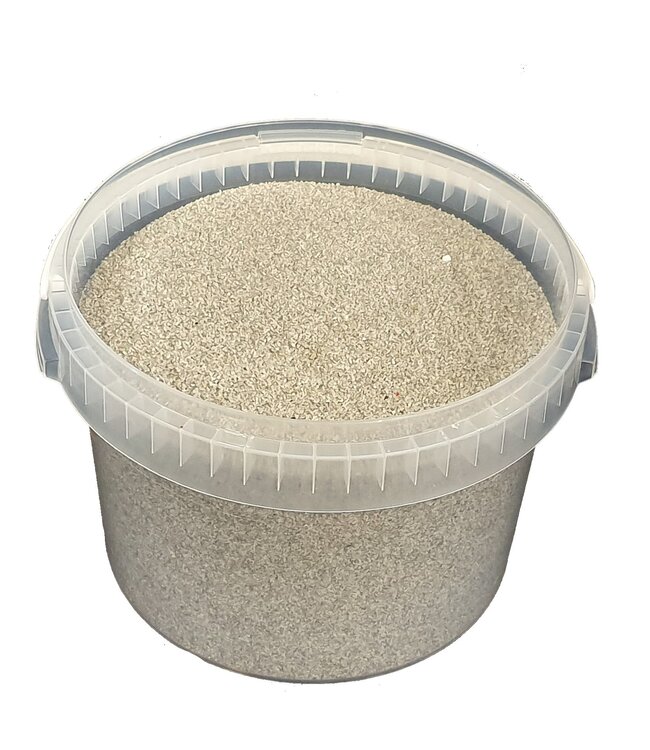 Bucket quartz sand | per 3 litres packed | Colour: light grey (x1)