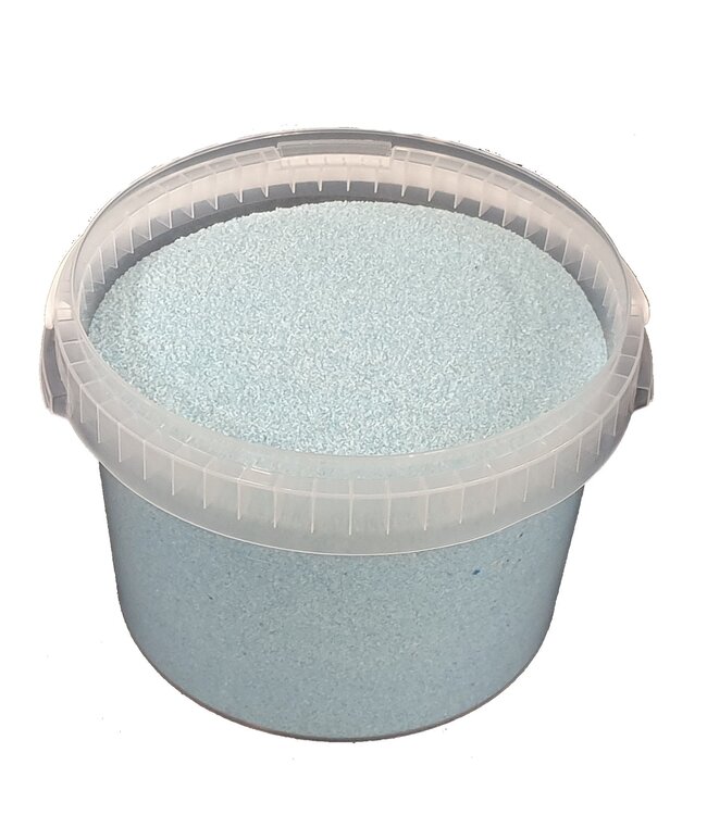 Eimer Quarzsand | verpackt pro 3 Liter | Farbe: hellblau (x1)