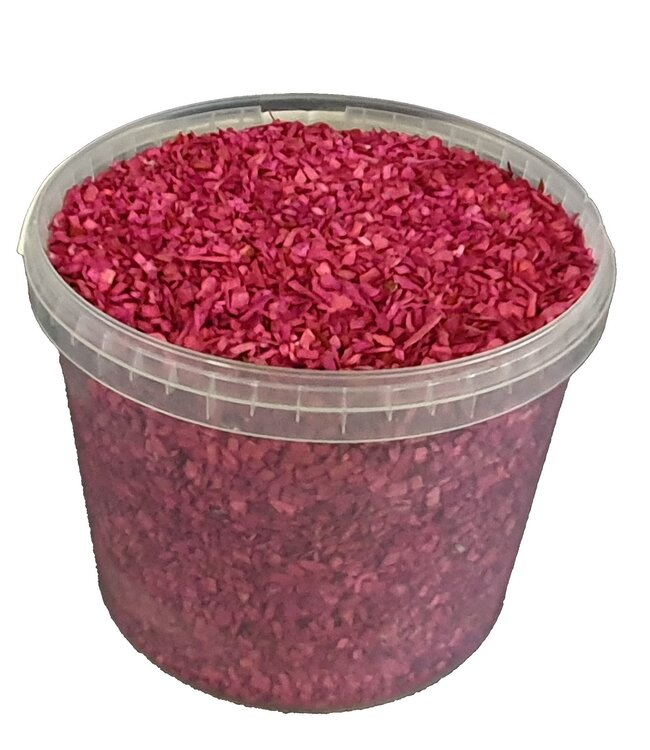 Copeaux de bois décoratifs | Seau de 10 litres | Couleur : fuchsia (x1)