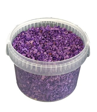 MyFlowers Copeaux de bois décoratifs | Seau de 3 litres | Violet (x1)