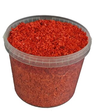 MyFlowers Decorative wood chips | 10 litre bucket | red (x1)