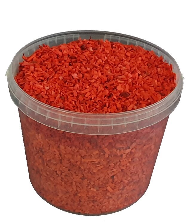 Decorative wood chips | 10 litre bucket | Colour: red (x1)