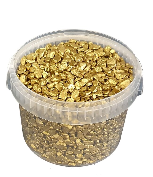 Decorative stones | 3 litre bucket | Colour: Gold (x1)