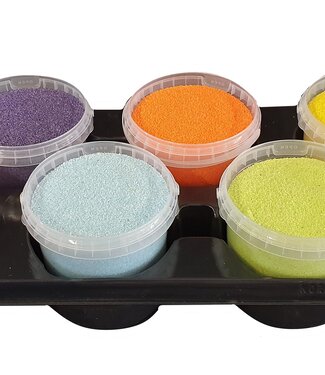 Bucket of quartz sand | packed per litre | colour mix (x6)